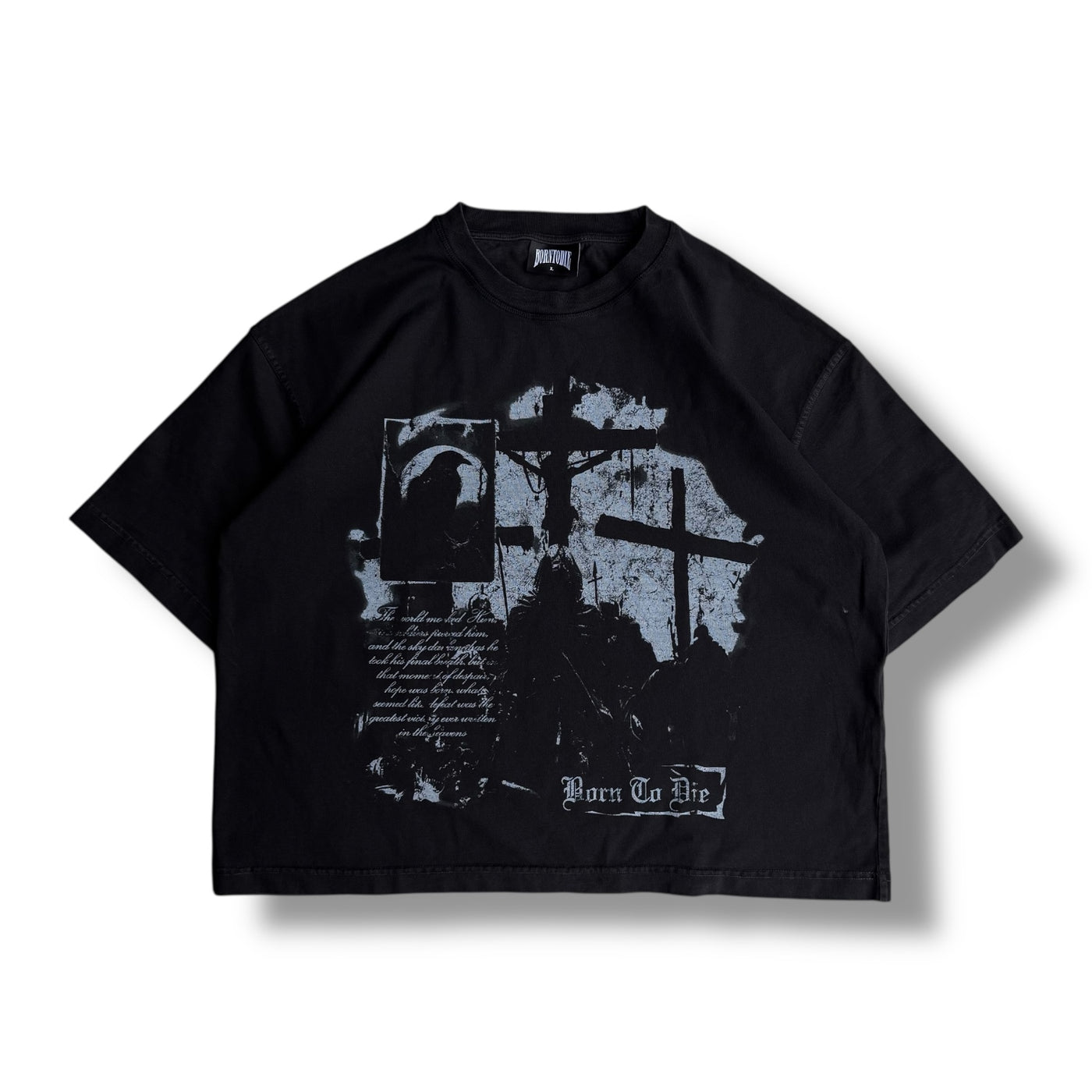 3 CROSSES CROPPED T-SHIRT