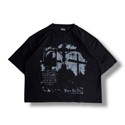 3 CROSSES CROPPED T-SHIRT
