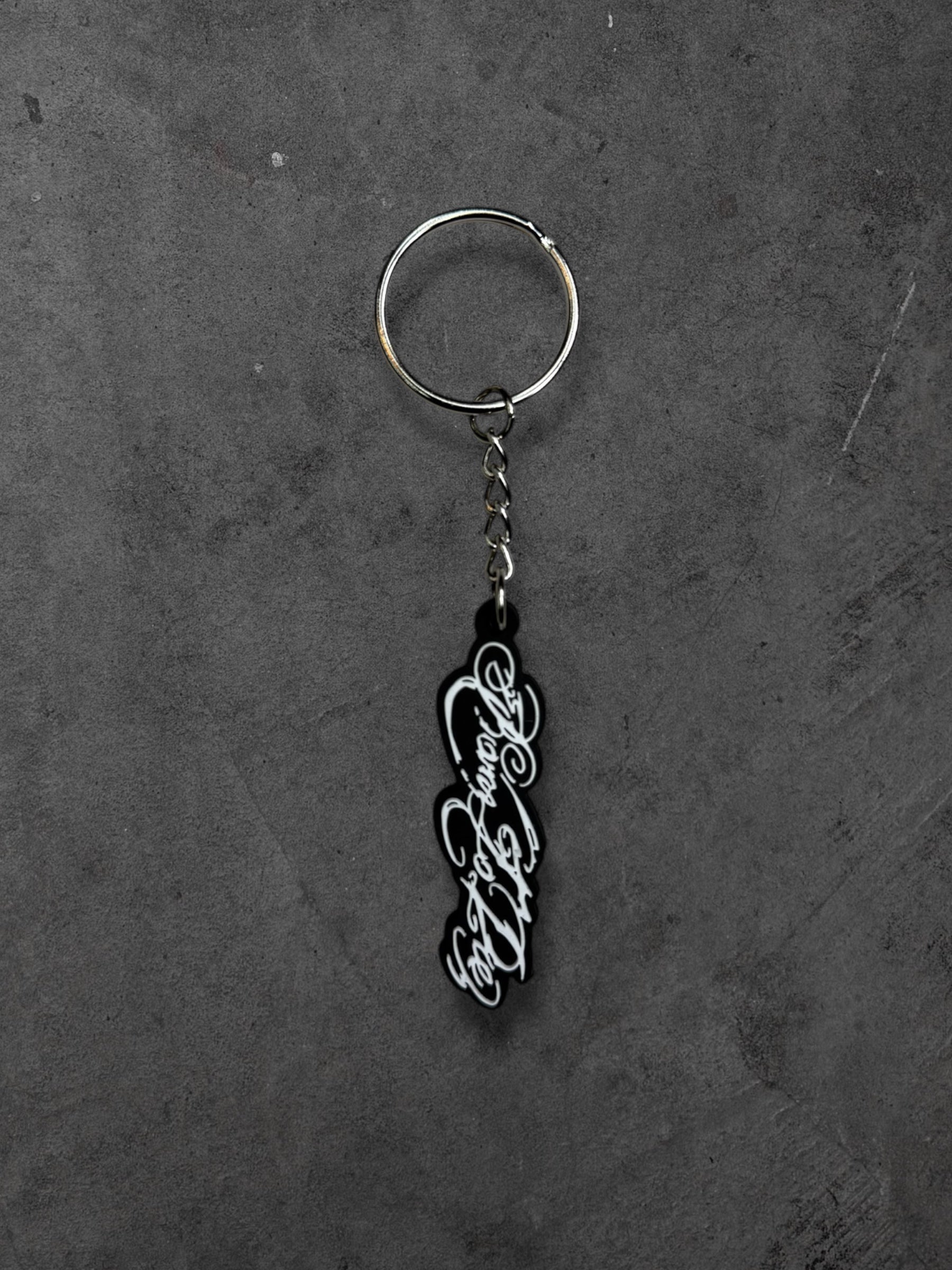Keychain Cursive CURSIVE PVC KEYCHAIN – BornToDie.tm