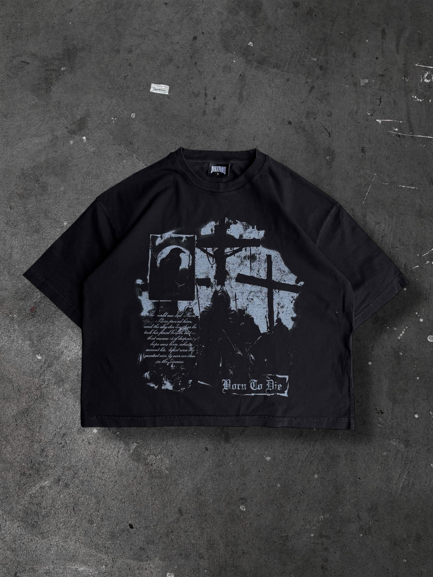 3 CROSSES CROPPED T-SHIRT