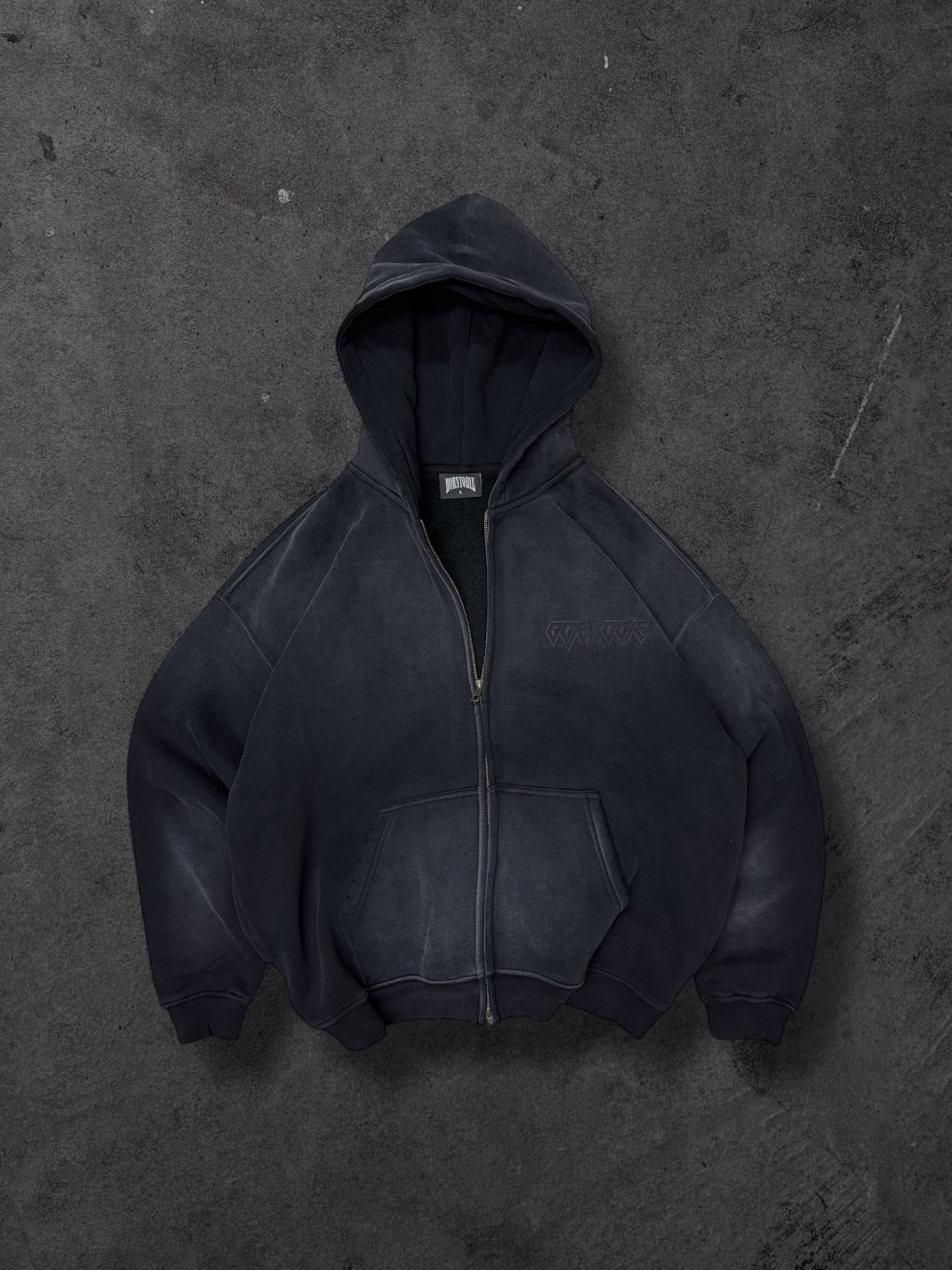 BLACK SUNFADE ZIP UP